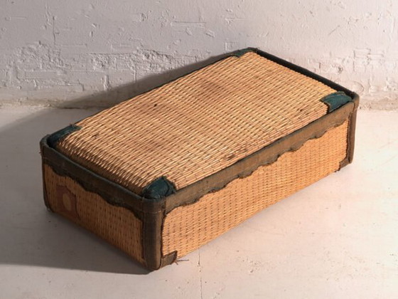 Antique kōri trunk in willow wicker – Japan, circa 1920. Set of two – Storage cabinet, Leather, Wood (photo 22 of 40)