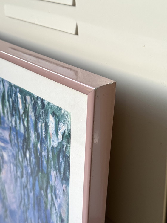 Image 1 of Affiche vintage Claude Monet Les Nymphéas (Nymphéas) années 1990 – encadrée