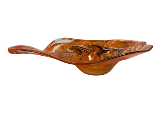 Image 1 of XXL Glazen schaal van Römische Glashütte  L 48cm  - jaren ’70