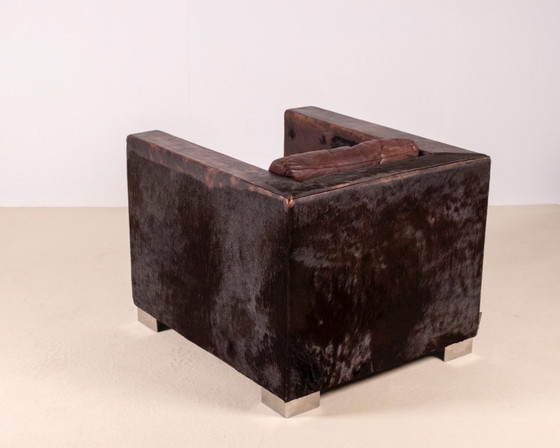 Image 1 of Rodolfo Dordoni Suitcase Armchair in Pony Leather, 1997 Minotti