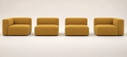 Viccarbe Savina, Victor Carrasco, Trio di 4 pezzi - Kvadrat Steelcut