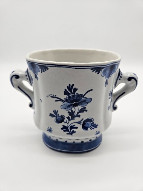 Royal Delft Plant pot 1969 – Hand-painted by M. de Wit (13 cm) – Ceramic (photo 2 of 9)