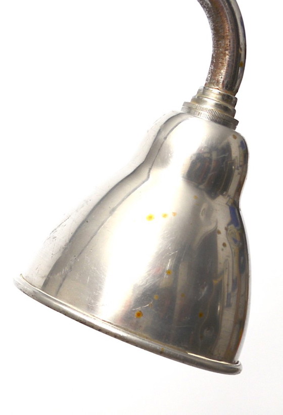 Table lamp by Alphonse Pinoit for Ki-e-klair, 1950s, Metal, Chrome, Silver, Industrieel (photo 7 of 11)
