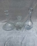 4 caraffe in cristallo, inclusa una caraffa da nave.