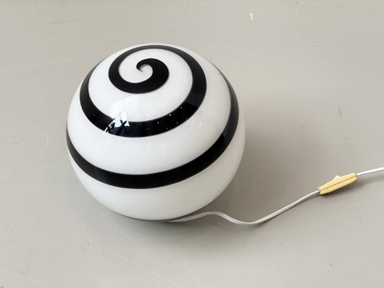 Image 1 of Grande lampe en verre à motif zèbre par Wofi Leuchten, Allemagne, années 2000
