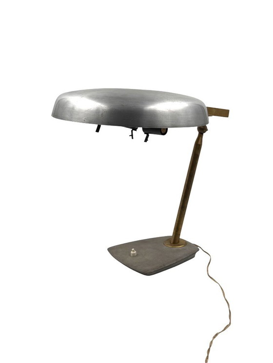 Image 1 of Oscar Torlasco, brass desk / table lamp, Prod. Lumi, circa 1960s
