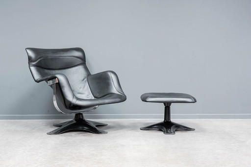 Karuselli loungestoel + voetenbank