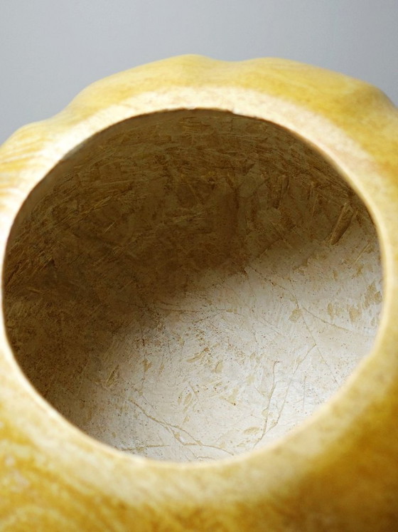 Image 1 of Vintage carved and polished stone box, pumpkin vintage craft 1980-1990