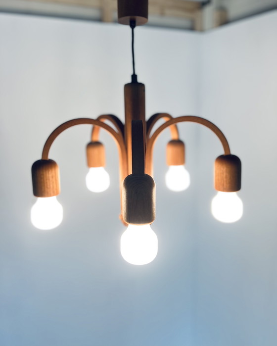 Image 1 of Teak Pendant Lamp, Domus