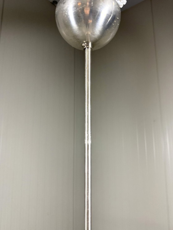 Image 1 of Art-Deco-Pendelleuchte aus Buntglas