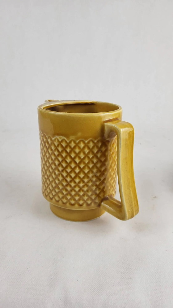 Digoin Sarreguemines ceramic pitcher / pitcher – Glass & Decanter, Porcelain, Vintage (photo 3 of 7)