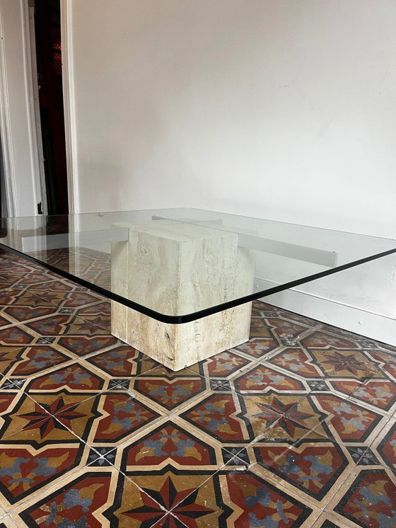 Image 1 of Mesa de centro de travertino italiano – Artedi