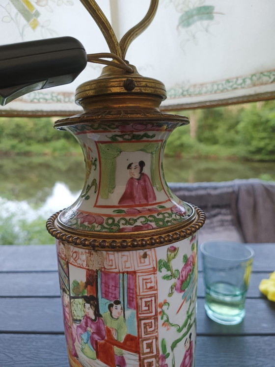 Image 1 of Canton Porcelain Lamp