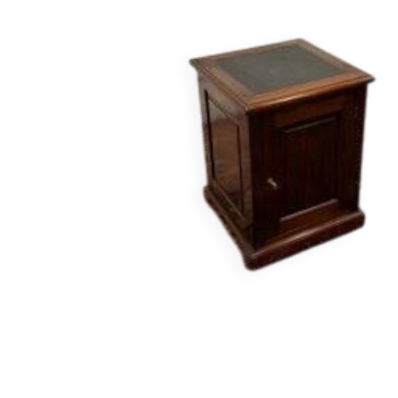 Cassettiera inglese classica, Credenze con vetrina, Pelle, Ottone, Marrone, Chesterfield (foto 3 di 12)