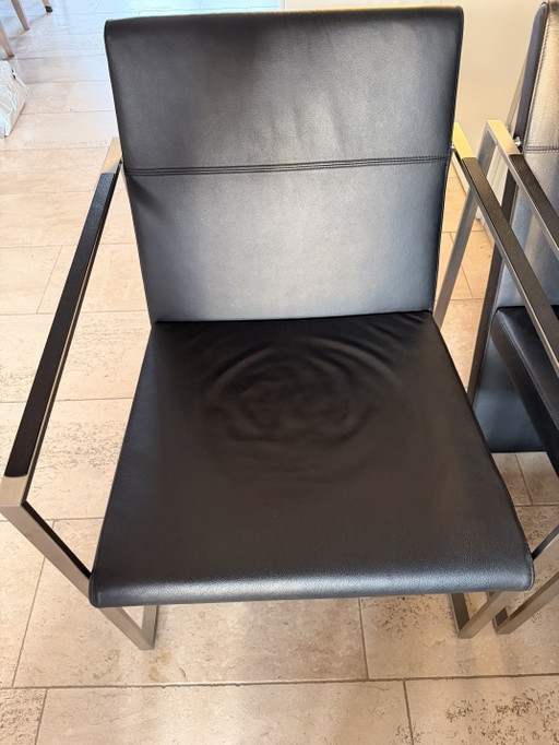 2 Design Stühle der Marke Arco – fauteuils, Leather, rvs (photo 2 of 6)