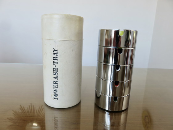 Image 1 of Isamu Kenmochi, 5 cendriers empilables neufs, boite d'origine, 1970, Japan