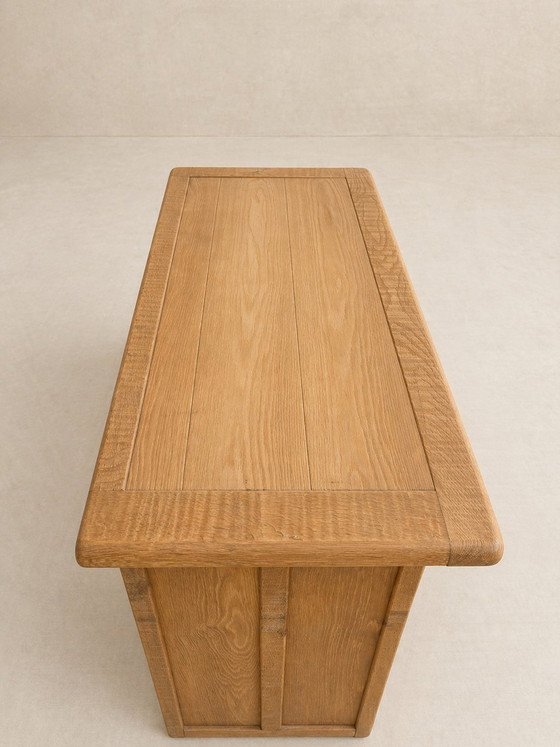 Image 1 of Massief eikenhouten kast – Spaans brutalistisch design, jaren 60