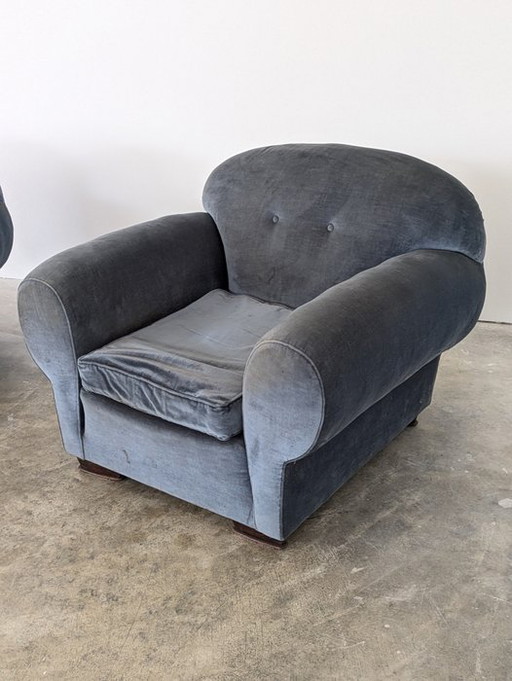 Elegant pair of armchairs - Italian vintage Manifacture