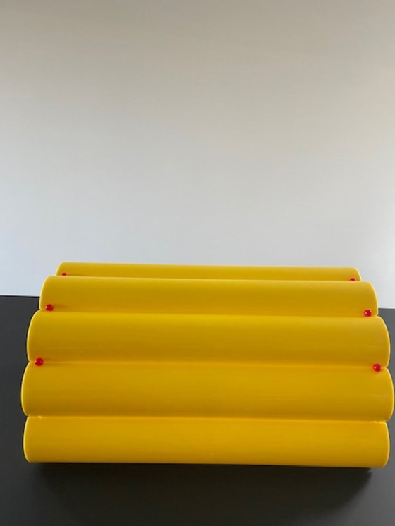 Image 1 of Vintage Memphis bread box Daisy Italian design