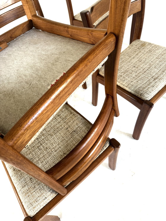 Image 1 of Set of 6 vintage Danish dining chairs, Dyrlund ‘70