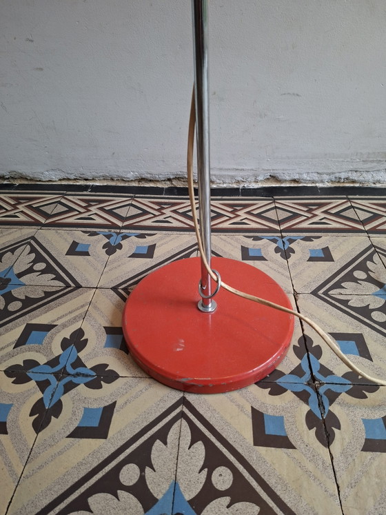 Orange vintage Floor light, seventies – Metal (photo 4 of 9)