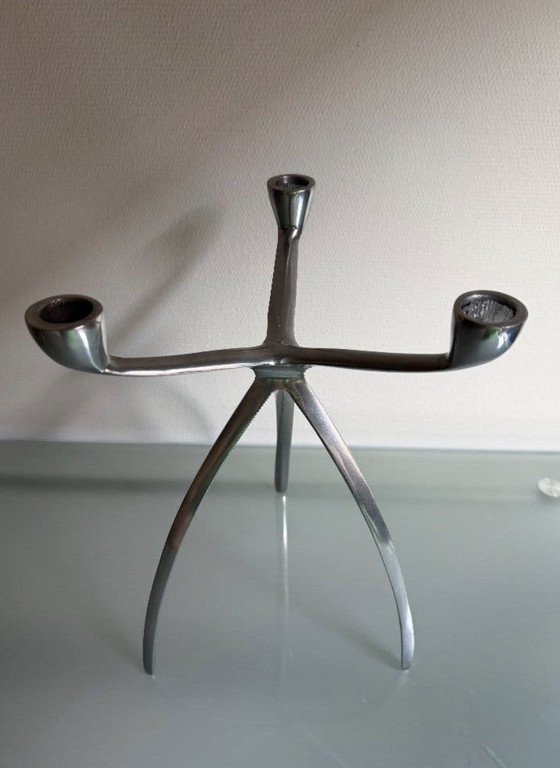 Portacandele Retro Space Age – De Bijenkorf, Metal, Aluminium (photo 2 of 6)