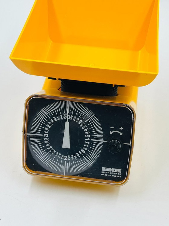 Image 1 of EKS Bengt Ek kitchen scale, saffron yellow, Swedish design