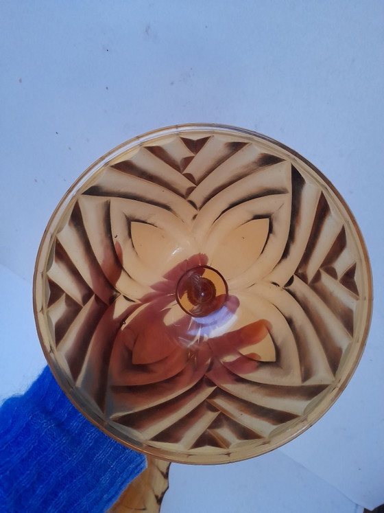 Burriera o campana per formaggio in vetro ambrato, Accessori da tavola, Arancione (foto 3 di 5)