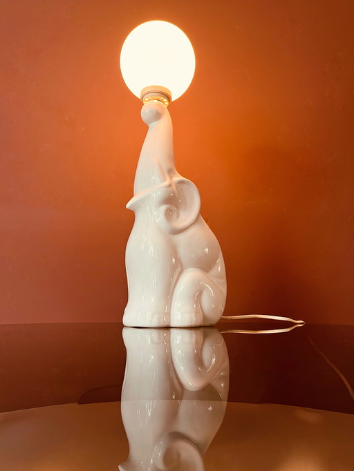 Ceramic Pop Art "70's elephant lamp