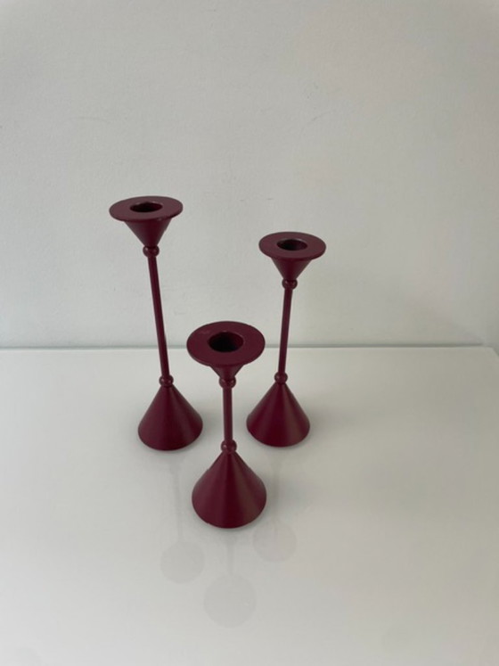 Image 1 of Set van 3 Memphis style kandelaren
