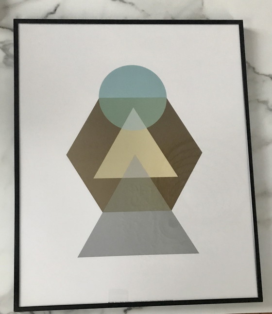 Image 1 of Ingelijste ontwerpposter Éditions Braun