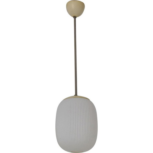 Mid-Century-Glas-Hängeleuchte 1950er Jahre