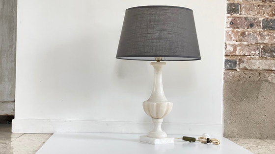 Lampe Medicis Pierre D'Albatre Vintage – Textile, Stone (photo 6 of 17)