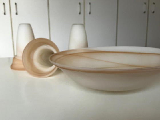 Image 1 of Lampada a sospensione Falb design in alabastro e ottone