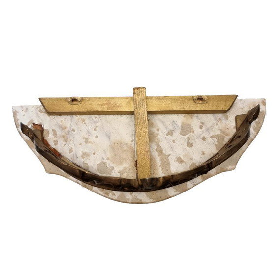 Image 1 of Consolle da parete francese vintage con piano in marmo