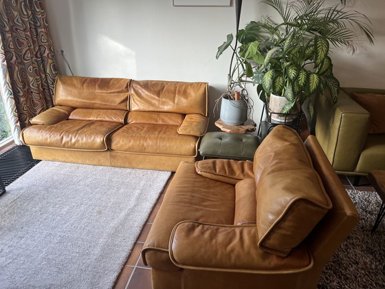 Image 1 of Sofá coñac/camello, diseño de los años 70/80