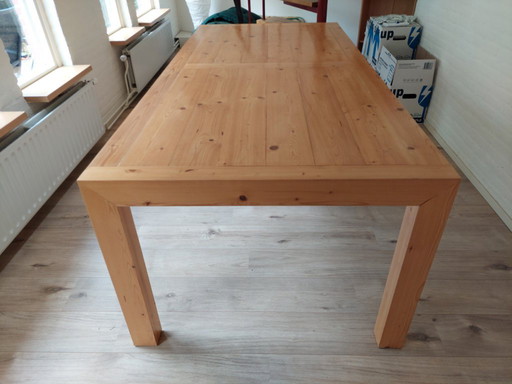 Own handmade spruce wooden table.