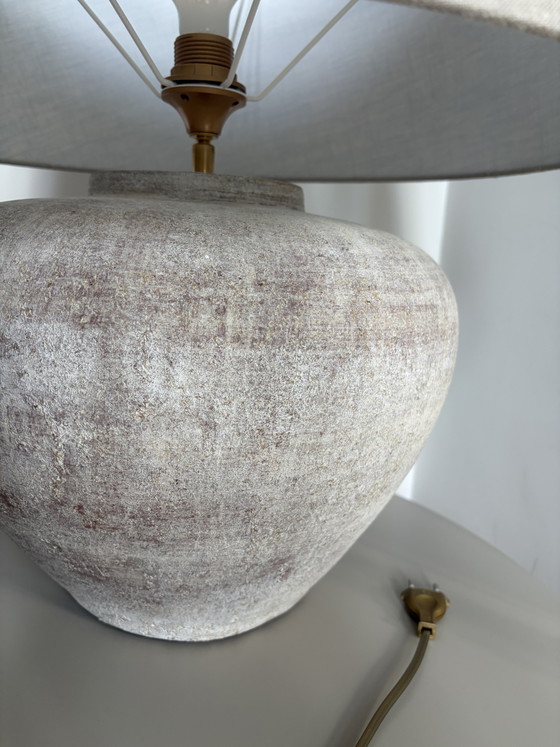 Lampe avec abat-jour en lin et pied en faïence – loods 5, Other (photo 3 of 7)