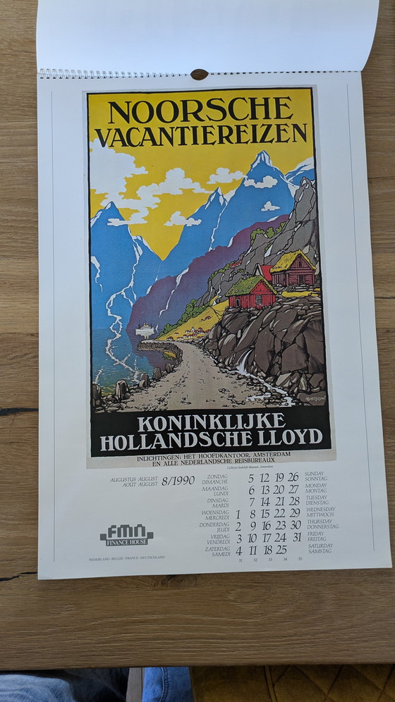 Image 1 of Calendario vintage 1990 Holland Posters (società finanziaria)