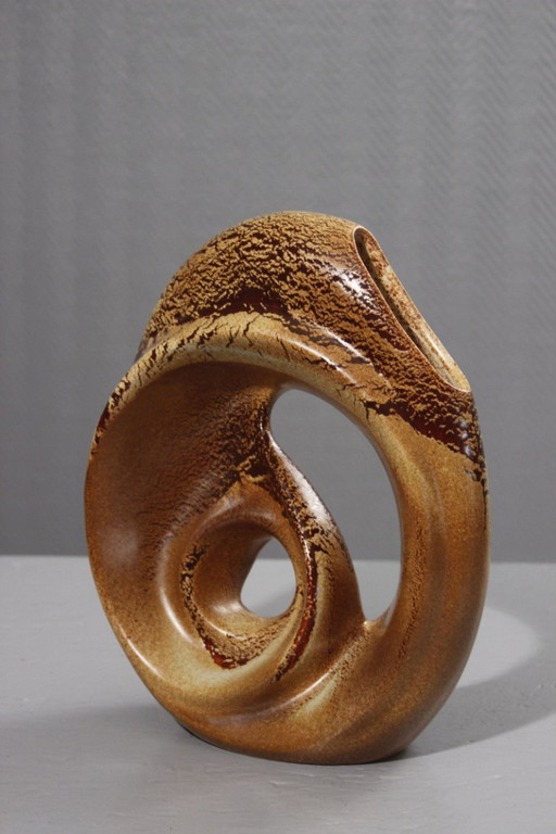 Roberto Rigon für Bertoncello Ceramiche – Freiformvase Italien 1970er Jahre