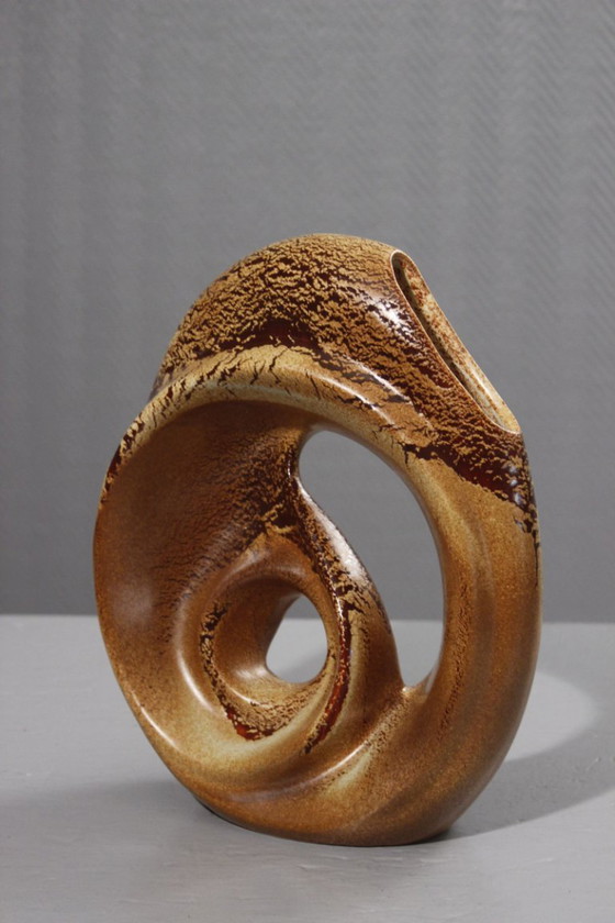 Image 1 of Roberto Rigon für Bertoncello Ceramiche – Freiformvase Italien 1970er Jahre