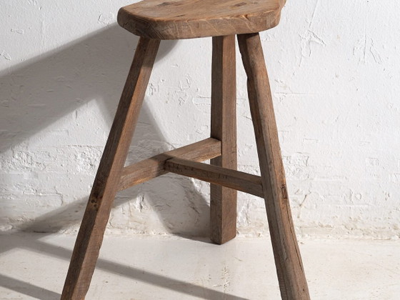 Antique oriental primitive style stool (c.1920) #2 (photo 2 of 40)