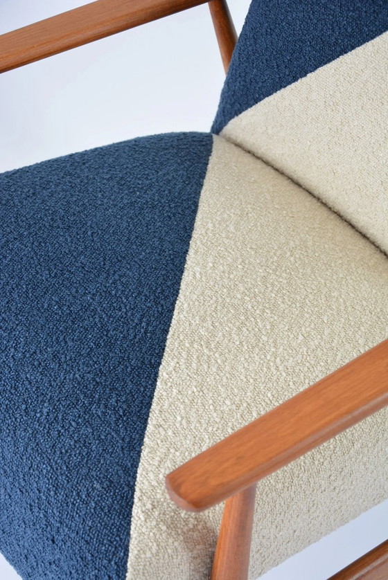 Image 1 of FOX tweekleurige geometrische fauteuil