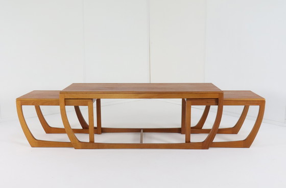 Image 1 of Beithcraft Coffee Table With 2 Nesting Tables 'Ratho' Vintage