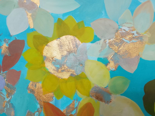 #Fields 147x97cm – schilderijen tekeningen, Gold, Canvas (photo 2 of 15)