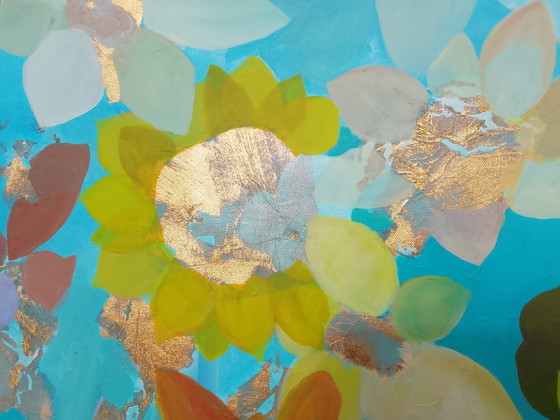 #Fields 147x97cm – joart, Paintings & Drawings, Gold, Canvas (photo 2 of 15)