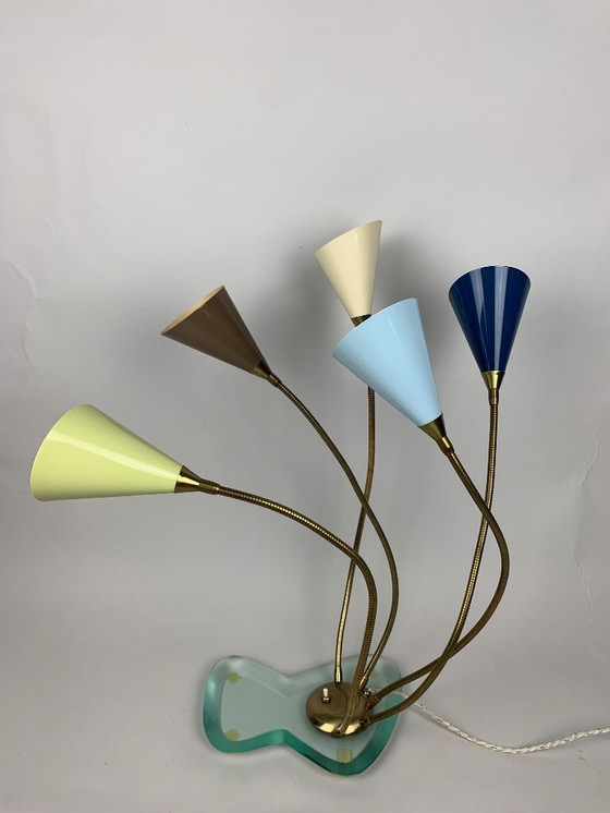 Image 1 of Mid-Century Modern Five-light Table Lamp 1950’s Gino Sarfatti 