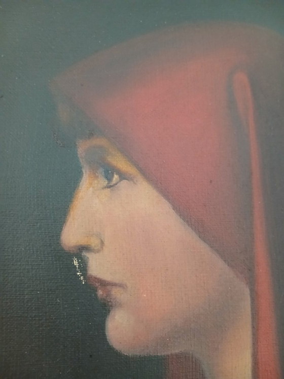 Old portrait after Jean-Jacques Henner – Fabiola – Henner & LM – 31,5 × 38 cm – Paintings & Drawings, Other (photo 4 of 6)