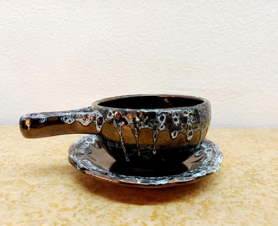 Image 1 of 6x vintage Sars Poteries coffee cups, 1960s