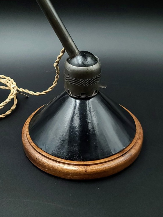 Image 1 of Rare Gras lamp, number 300, 1920s, with mercury glass reflector